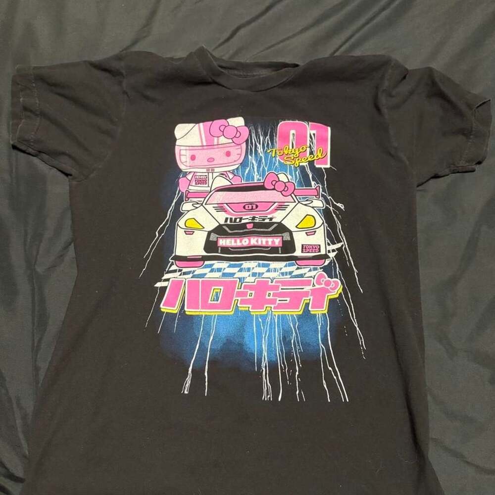 Hello Kitty Cotton On Tokyo Speed Graphic T-Shirt M Black